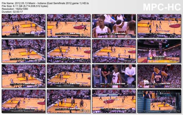13.may 2012	Miami - Indiana (East Semifinals 2012,game 1)   95-86