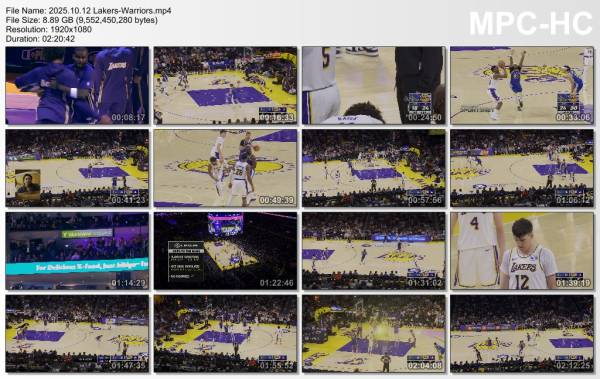 12.october 2025	Lakers - Golden State   126-116