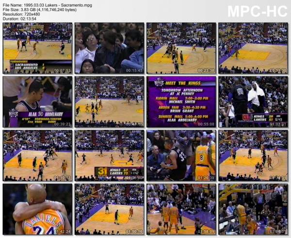 3.march 1995	Lakers - Sacramento   109-104 (OT)
