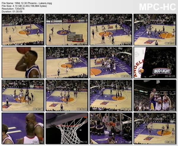 30.december 1994	Phoenix - Lakers   112-127