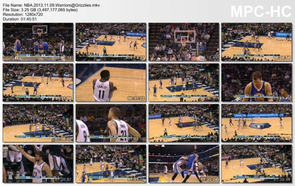 9.november 2013	Memphis - Golden State   108-90