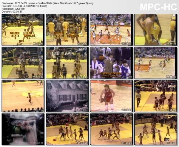 22.april 1977	Lakers - Golden State (West Semifinals 1977,game 2)   95-86
