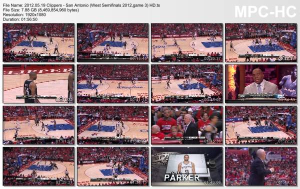 19.may 2012	Clippers - San Antonio (West Semifinals 2012,game 3)   86-96