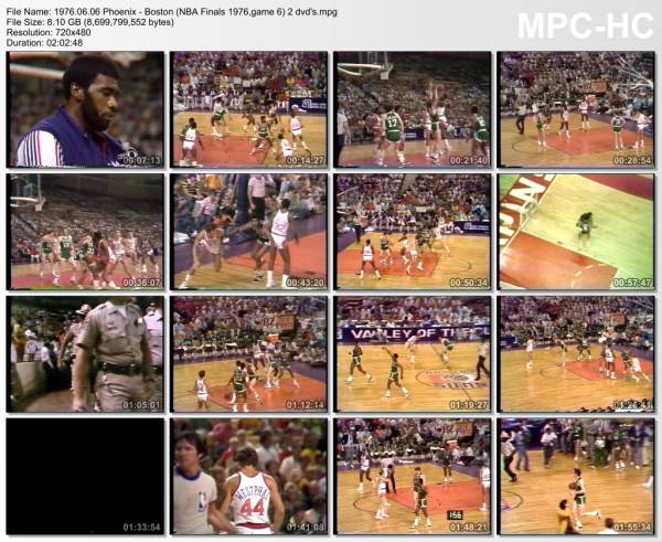 6.jun 1976	Phoenix - Boston (NBA Finals 1976,game 6)   80-87