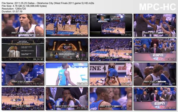 25.may 2011	Dallas - Oklahoma City (West Finals 2011,game 5)   100-96