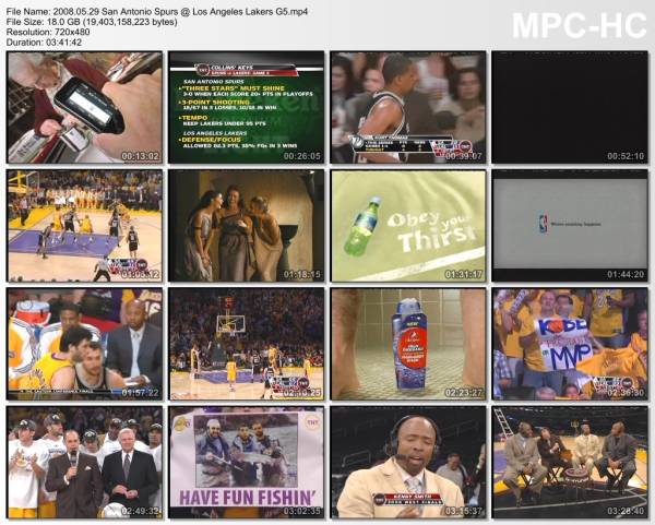 29.may 2008	Lakers - San Antonio (West Finals 2008,game 5)   100-92