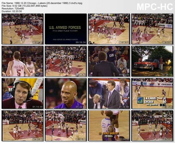 20.december 1988	Chicago – Lakers   116-103