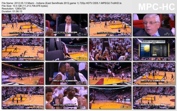 13.may 2012	Miami - Indiana (East Semifinals 2012,game 1)   95-86