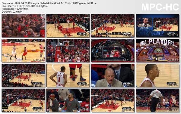 28.april 2012	Chicago - Philadelphia (East 1st Round 2012,game 1)   103-91