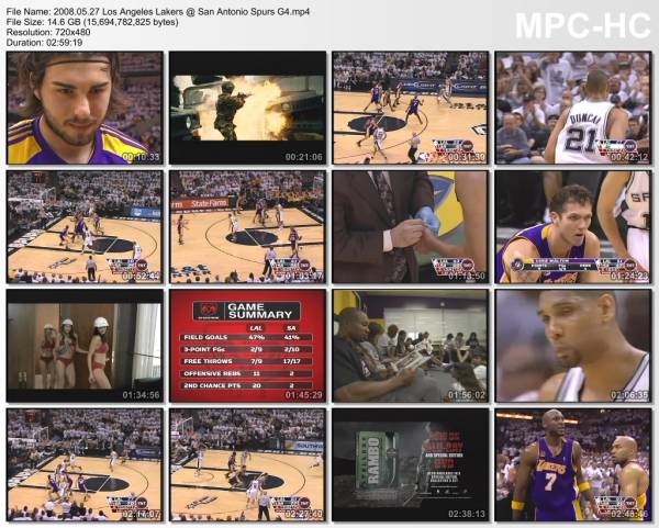 27.may 2008	San Antonio - Lakers (West Finals 2008,game 4)   91-93