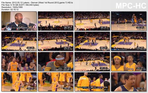 12.may 2012	Lakers - Denver (West 1st Round 2012,game 7)   96-87