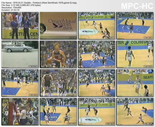 1.may 1978	Seattle - Portland (West Semifinals 1978,game 6)   105-94