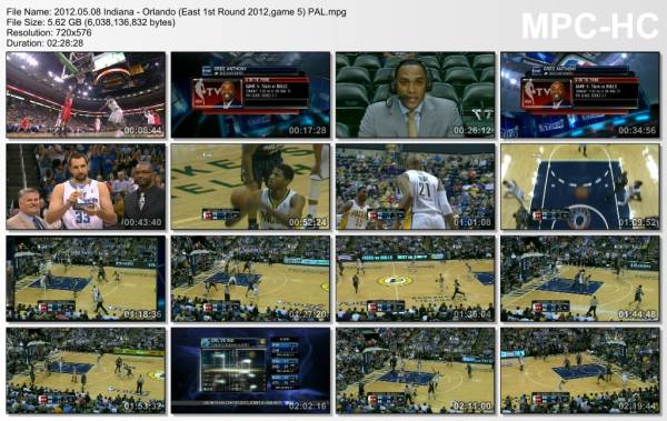 8.may 2012	Indiana - Orlando (East 1st Round 2012,game 5)   105-87