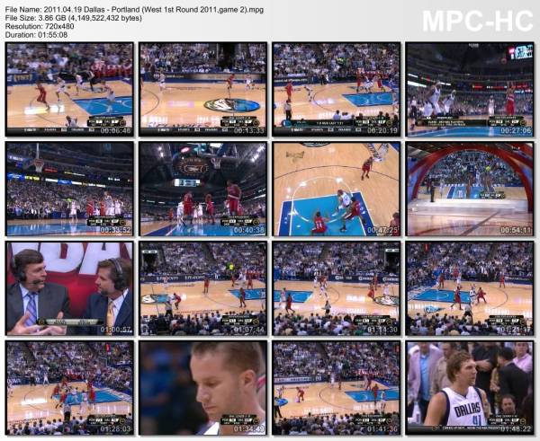 19.april 2011	Dallas - Portland (West 1st Round 2011,game 2)   101-89