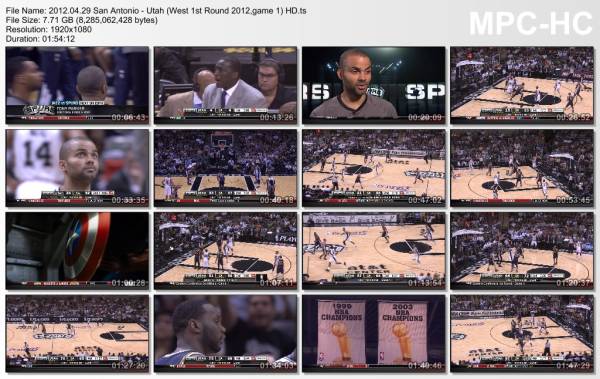 29.april 2012	San Antonio - Utah (West 1st Round 2012,game 1)   106-91