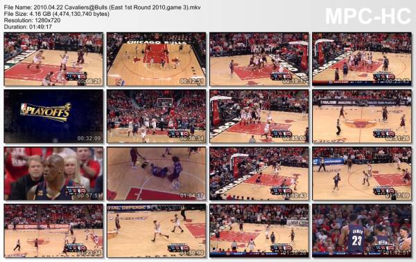 22.april 2010	Chicago - Cleveland (East 1st Round 2010,game 3)   108-106