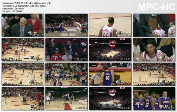 13.january 2009	Houston - Lakers   100-105
