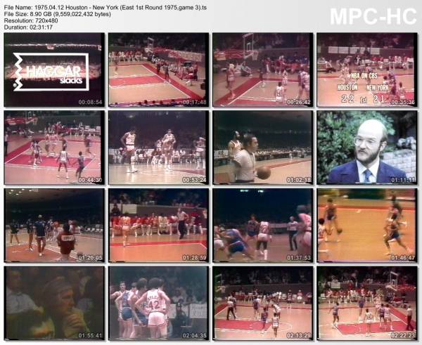 12.april 1975	Houston - New York (East 1st Round 1975,game 3)   118-86