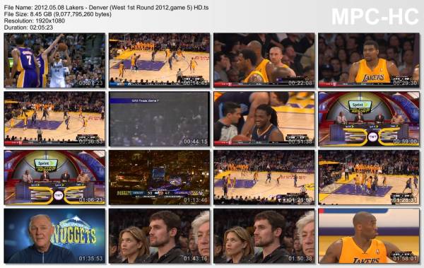 8.may 2012	Lakers - Denver (West 1st Round 2012,game 5)   99-102