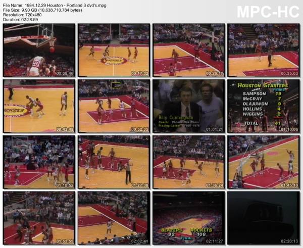 29.december 1984	Houston - Portland   108-92