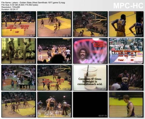 29.april 1977	Lakers - Golden State (West Semifinals 1977,game 5)   112-105