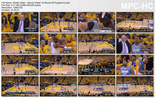 28.april 2013	Golden State - Denver (West 1st Round 2013,game 4)   115-101