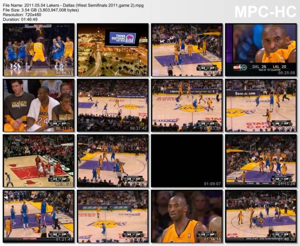 4.may 2011	Lakers - Dallas (West Semifinals 2011,game 2)   81-93