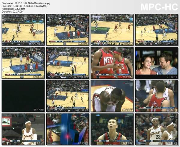 2.january 2010	New Jersey - Cleveland   86-94