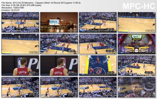 29.april 2012	Memphis - Clippers (West 1st Round 2012,game 1)   98-99